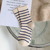women's streetwear stripe polyester polyacrylonitrile fiber crew socks a pair