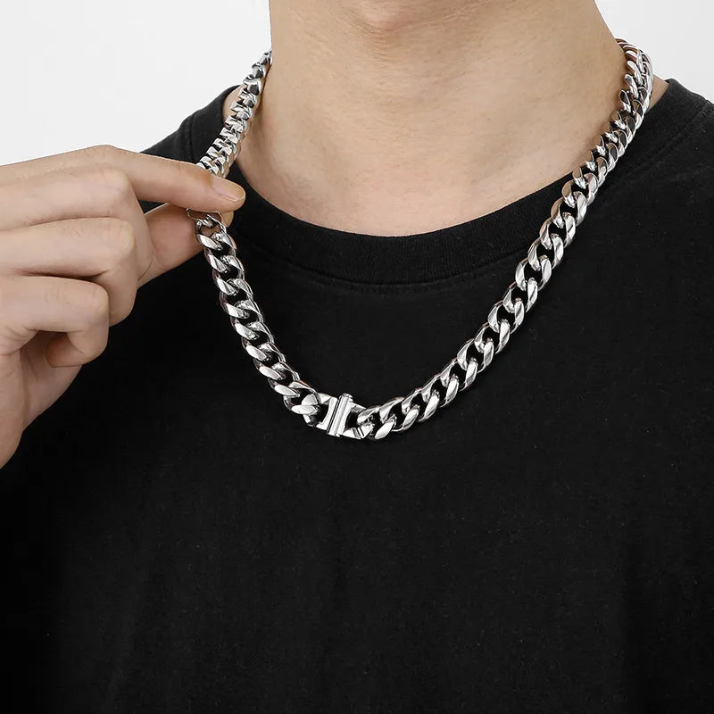 Stainless Steel 18K Gold Plated Hip-Hop Plating Solid Color Necklace