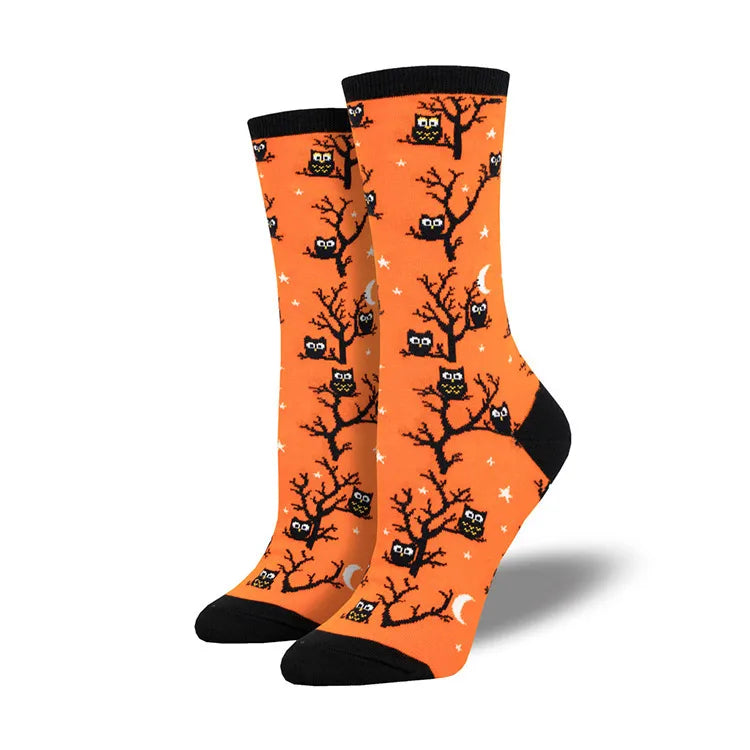 New Halloween Creative Funny Pumpkin Jacquard Tide Socks for Men and Women Couple Socks