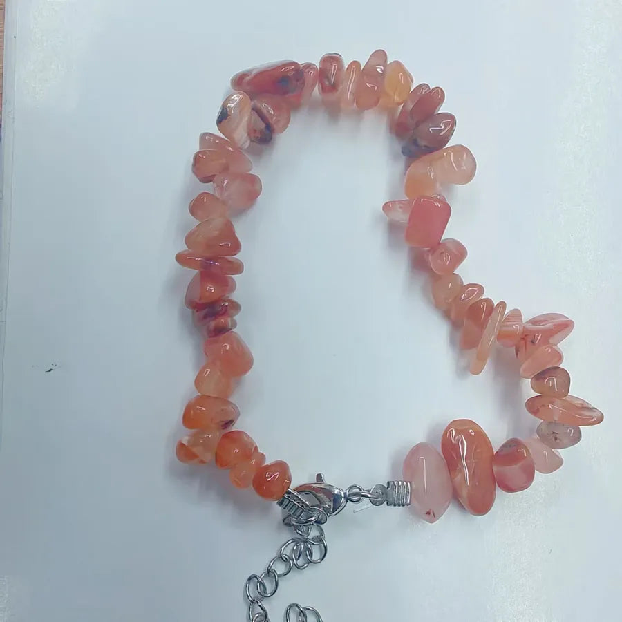 Elegant Cute Round natural stone cable chain Bracelets In Bulk