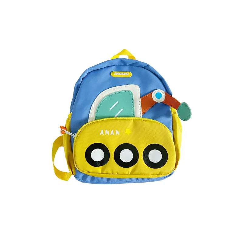 Kindergarten Excavator Bag Boy Baby's New Backpack Female Cute Cartoon Children's Outgoing Backpack