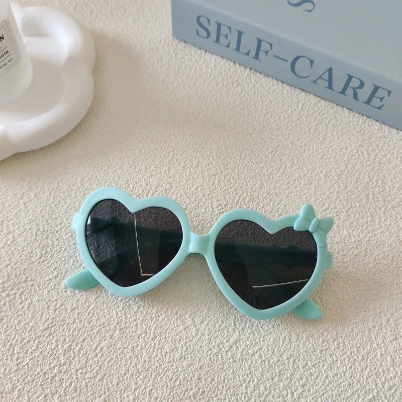 Sweet Simple Style Solid Color Resin Special-Shaped Mirror Full Frame Kids Sunglasses