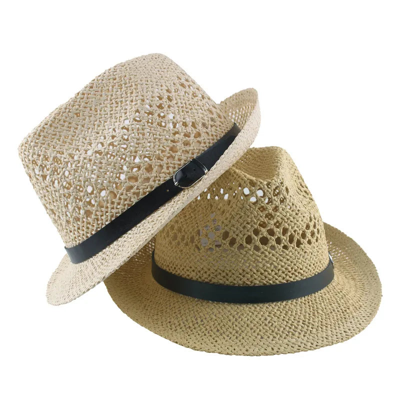 Unisex Casual Style Classic Style Solid Color Crimping Straw Hat