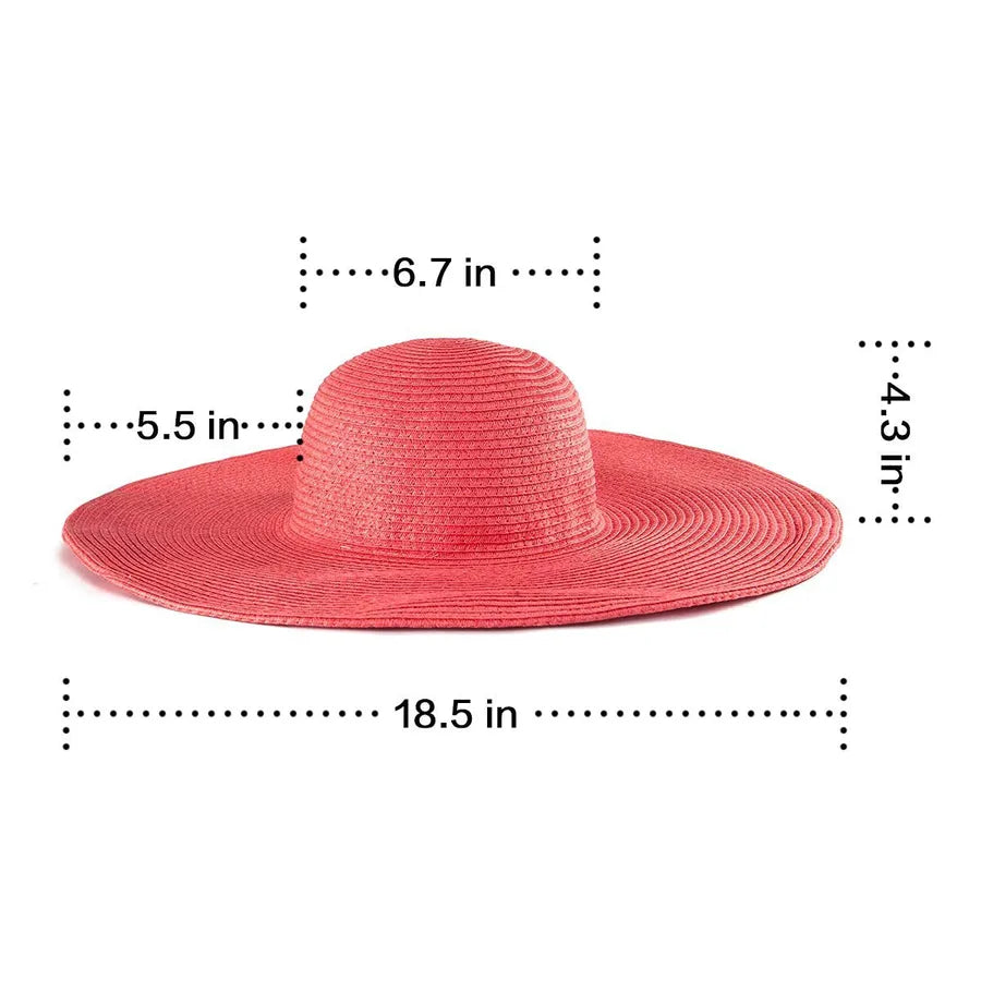 Women's Casual Style Basic Solid Color Big Eaves Straw Hat