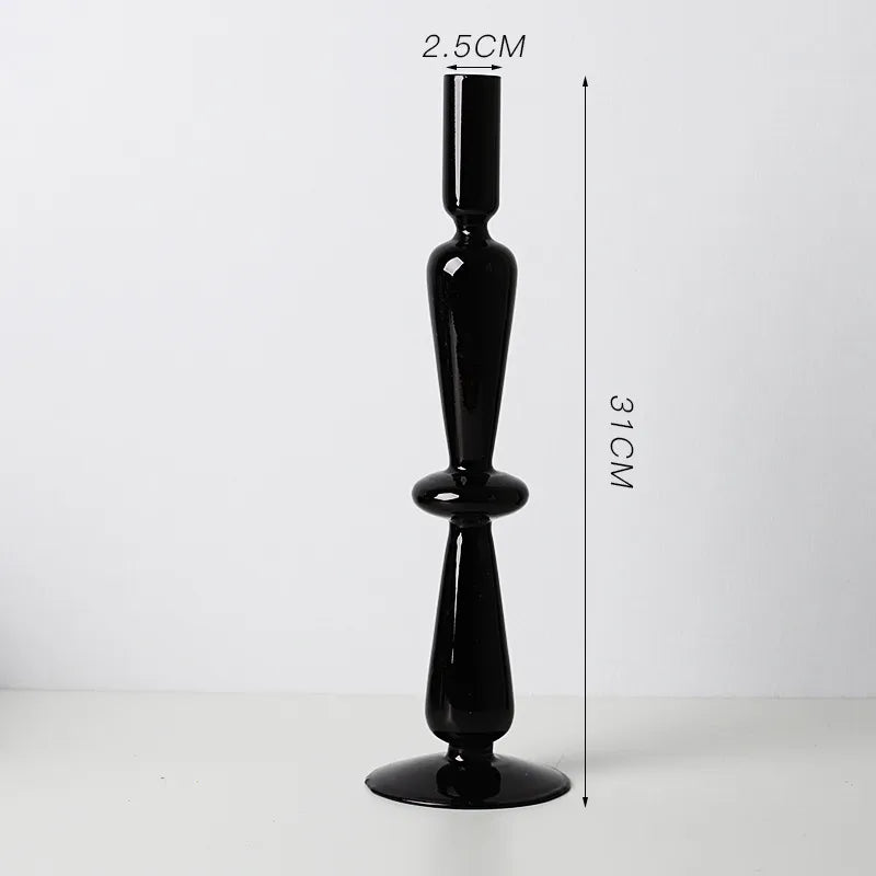creative simple glass candlestick vase crafts living room and b & b table decoration dried flower arrangement