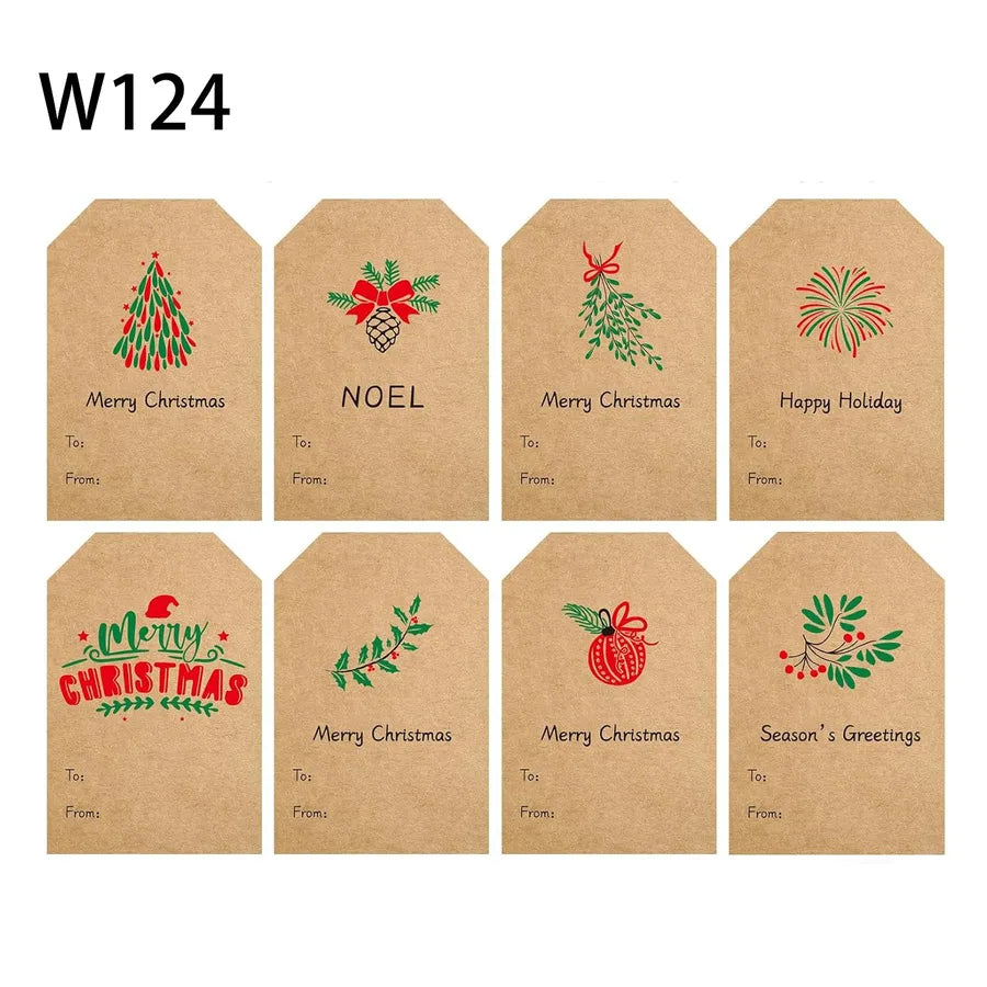 Handmade Christmas Thank You Gift Decorations 10 Pack Adhesive Labels Stickers Craft Series Paper Not Dry