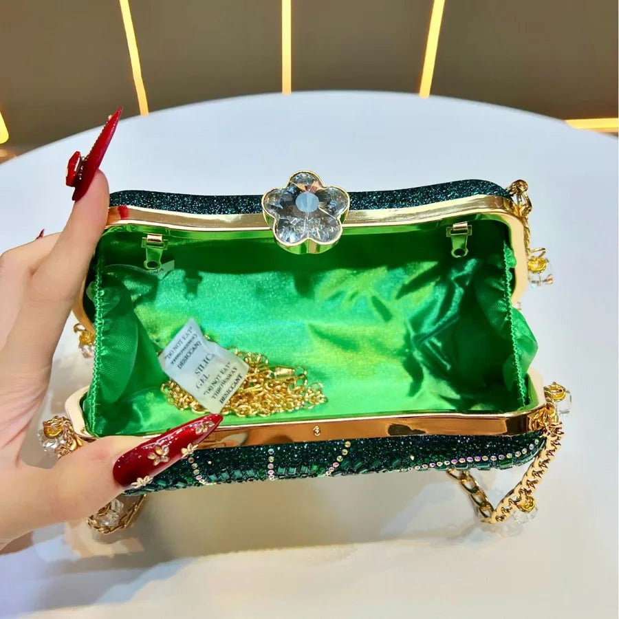 Elegant Shiny Rhinestone Evening Bag Fashionable Ladies Clutch Handbag Matched With Dresses Perfect For Dinner Party