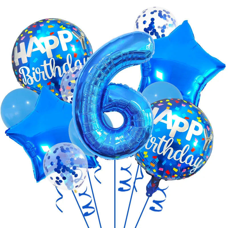 Birthday IG Style Letter Number Star Aluminum Film Party Festival Balloons