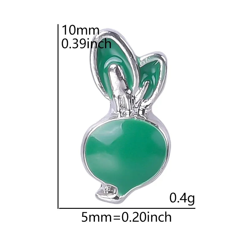20 PCS/Package Alloy Color Block Pendant