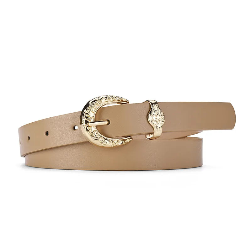 Elegant Simple Style Geometric Pu Leather Alloy Women's Leather Belts