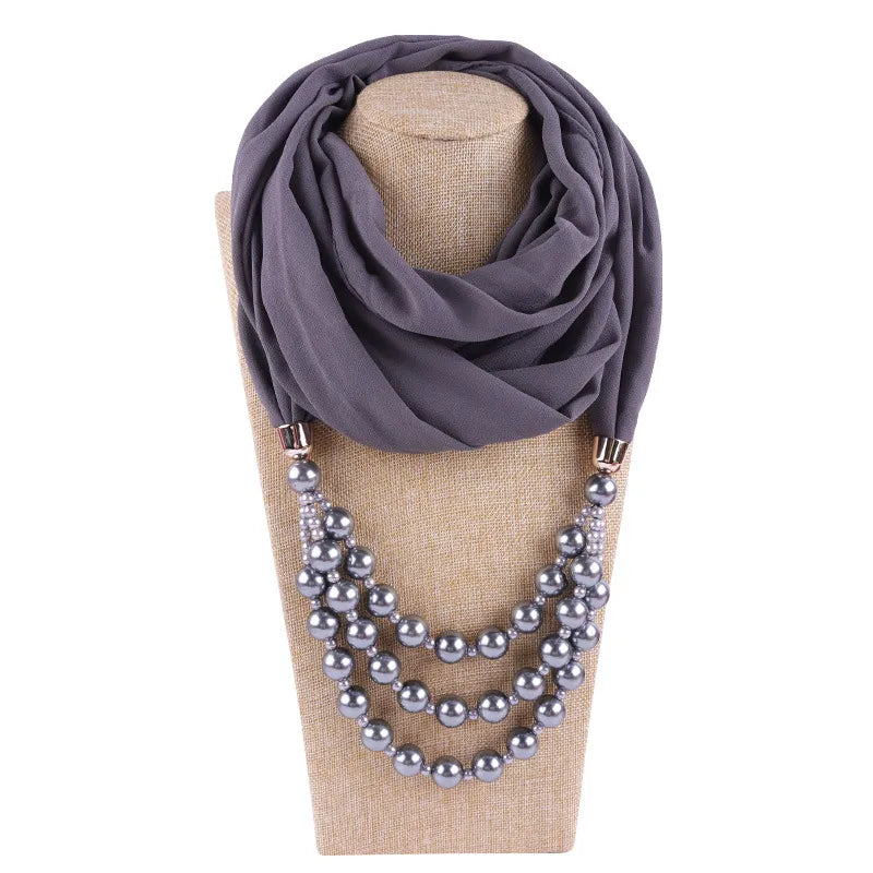 women's streetwear solid color chiffon patchwork winter scarves