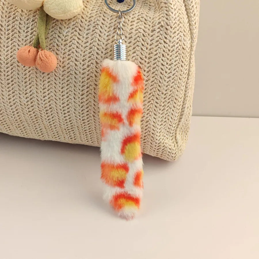 Simple Style Leopard Imitation Wool Unisex Bag Pendant Keychain