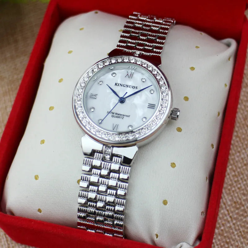 Casual Solid Color Jewelry Buckle Quartz Women's Watches