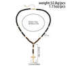 Retro Classic Style Cross Alloy Glass Tiger Eye Beaded Men's Pendant Necklace