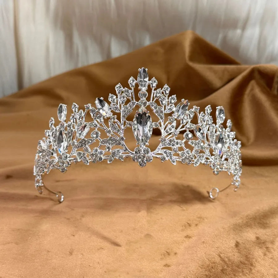 New Bride Headwear Crown Alloy Rhinestone Hair Accessories Hair Crown Wedding Wedding Party Performance Accessories