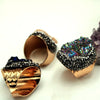 shiny irregular crystal metal crystal rhinestones wholesale open ring