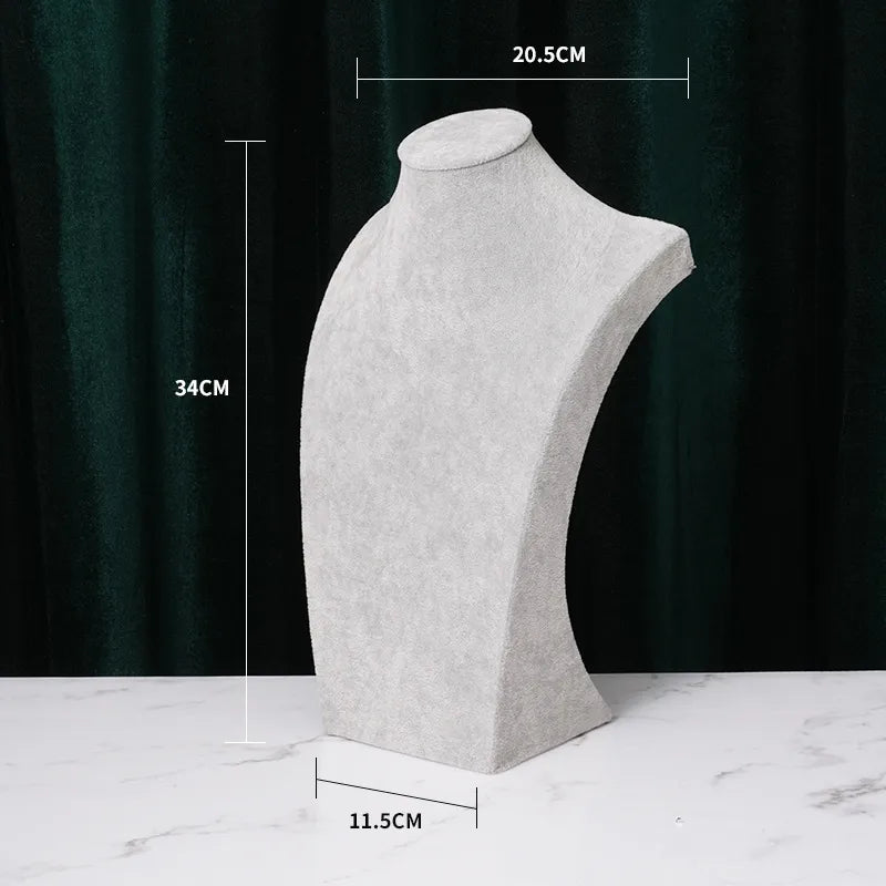 1 Piece Wood Flannel Simple Style Solid Color Jewelry Display Bust