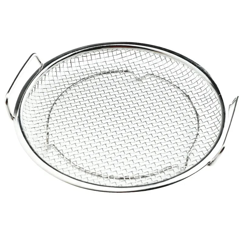 Stainless Steel Disc with Filter Mesh Household Kitchen Barbecue Fried  Oil Filter Plate Cooling Drain Plate