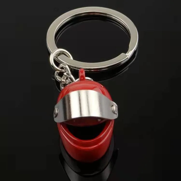 Personalized motorcycle helmet small gift key chain creative car advertising car key chain pendant