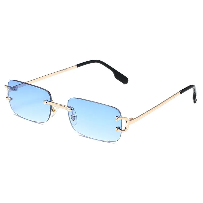 Simple Style Solid Color Pc Square Frameless Glasses