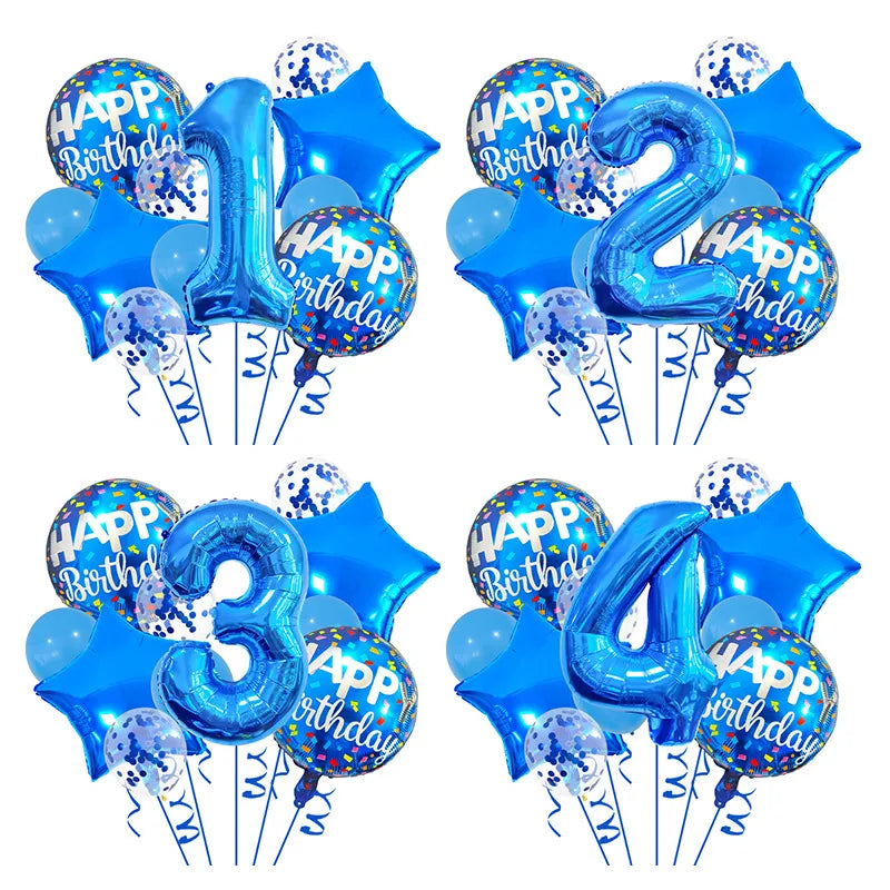 Birthday IG Style Letter Number Star Aluminum Film Party Festival Balloons
