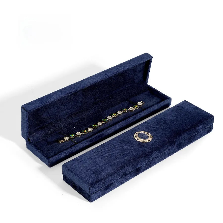 1 Piece Flannel Elegant Simple Style Daily Date Solid Color Jewelry Boxes