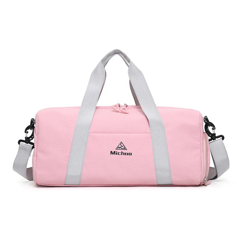 Women's Large Nylon Letter Solid Color Basic Classic Style Cylindrical Zipper travel bag