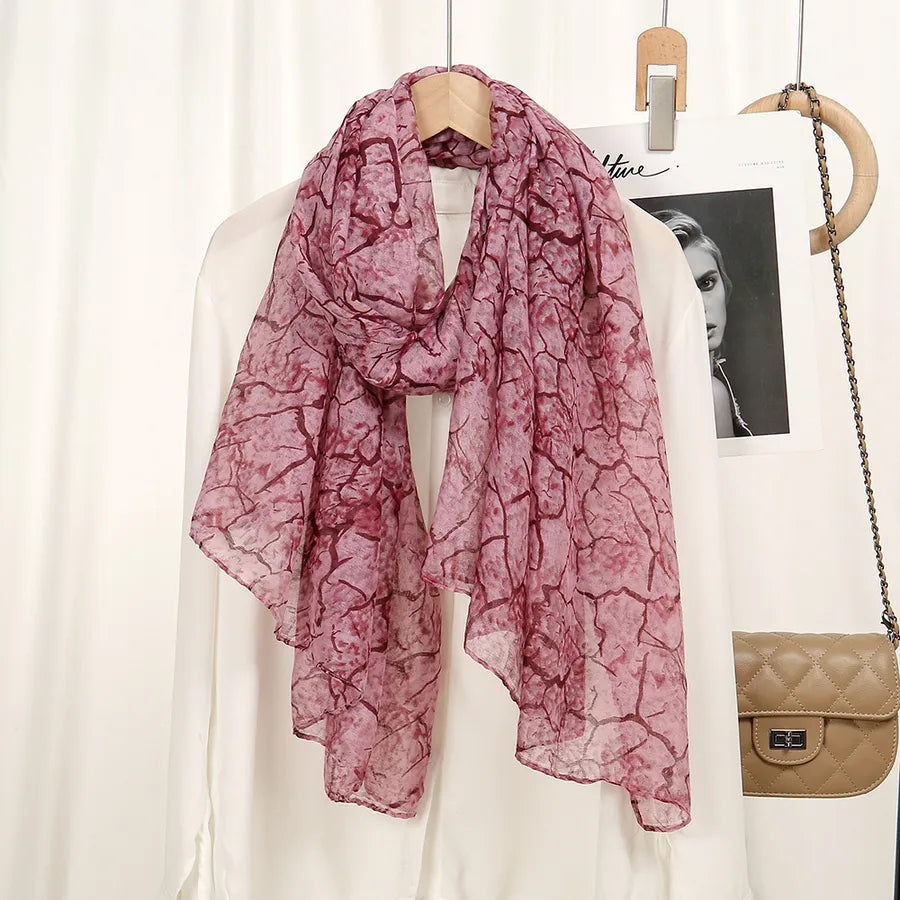 Women's Simple Style Color Block Voile Scarf
