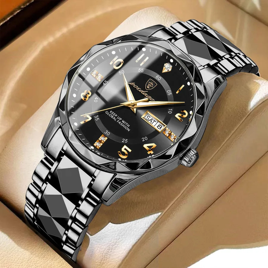 Swiss brand new men's watch luxury waterproof luminous quartz watch live foreign trade explosions a generation of hair