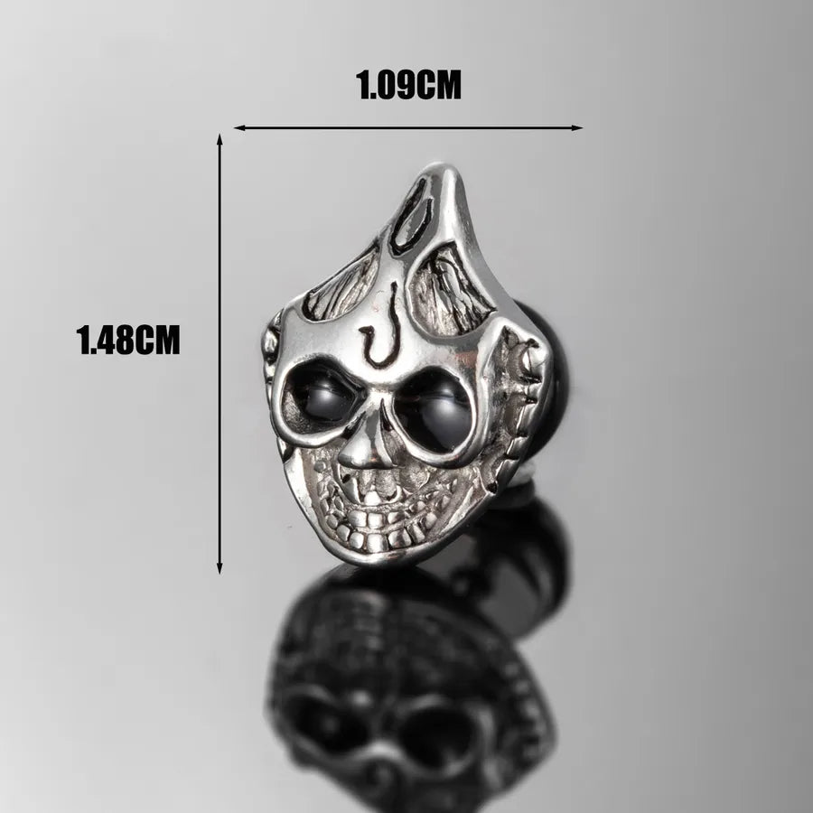 1 Piece Halloween Vintage Style Simple Style Cool Style Cat Skull Eagle 316 Stainless Steel  Ear Studs