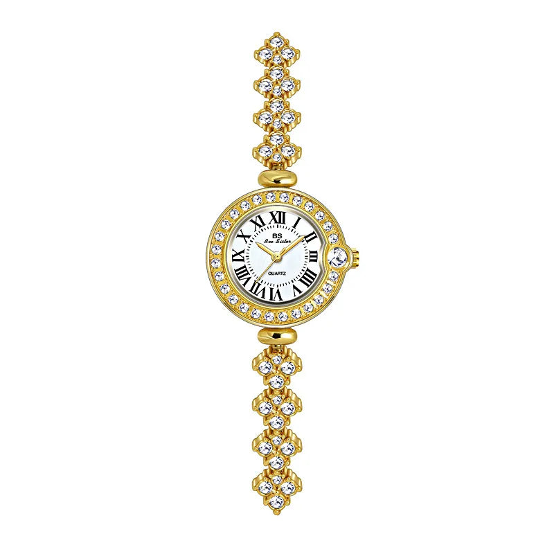 Elegant Luxurious Solid Color Single Folding Buckle Quartz Watch Women's Watches