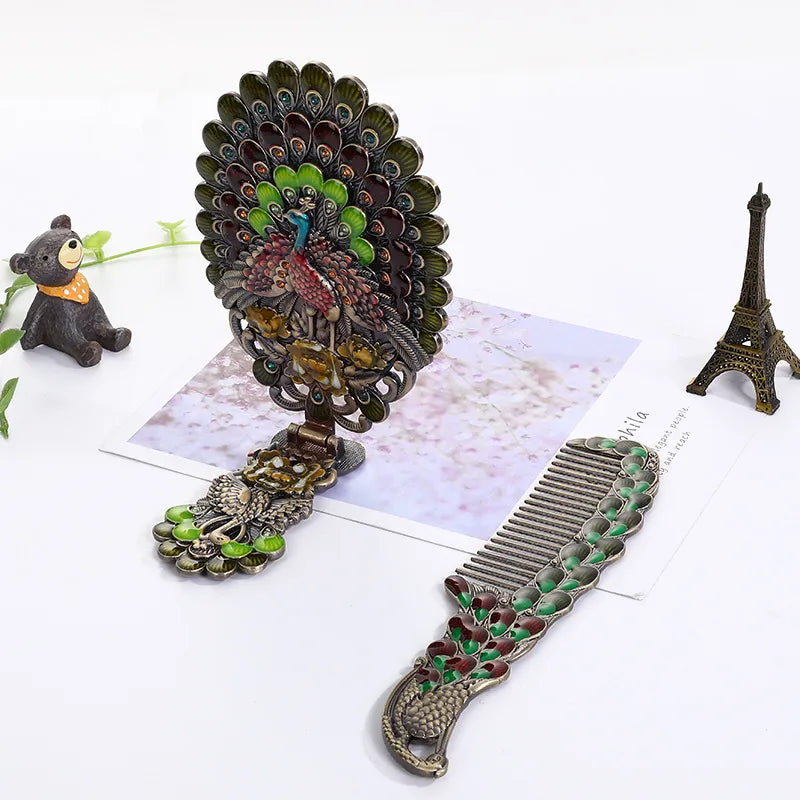 classical peacock alloy mirror 1 set