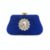 blue black gold pu leather cotton flower rhinestone square evening bags