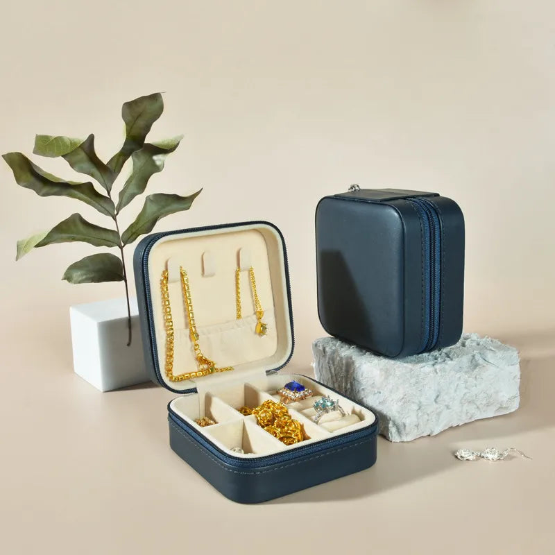 1 Piece Pu Leather Elegant Simple Style Daily Date Solid Color Jewelry Boxes