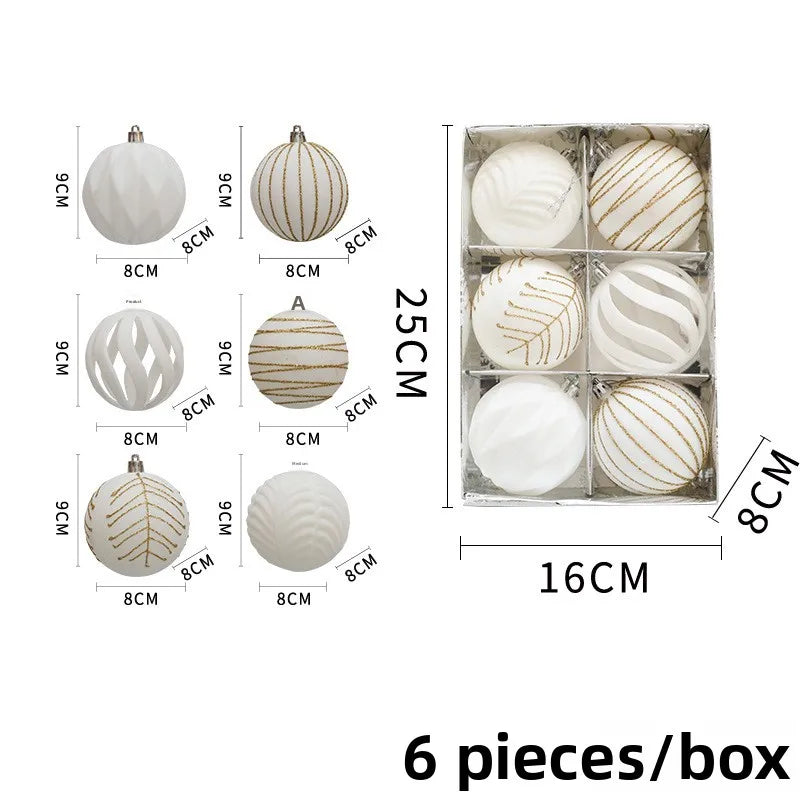 Festive Christmas Tree Decoration 6cm Velvet Finish Christmas Balls Party Decorations Festive Atmosphere Creation Christmas Theme
