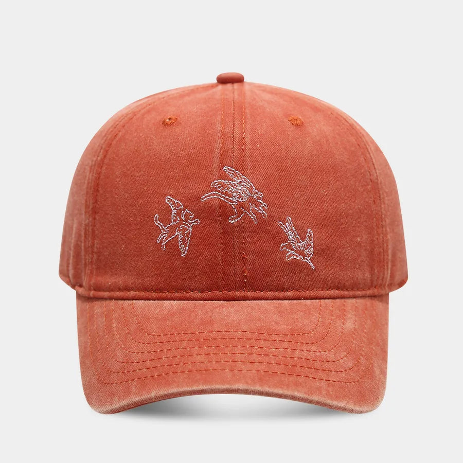 Unisex Casual Retro Simple Style Geometric Embroidery Curved Eaves Baseball Cap