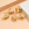 Vacation Classic Style Women's Starfish Imitation Pearl Alloy Hair Claws