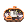 Halloween Wooden Candlestick Base Creative Decoration Thanksgiving Atmosphere Wooden Candlestick Holiday Dining-Table Decoration