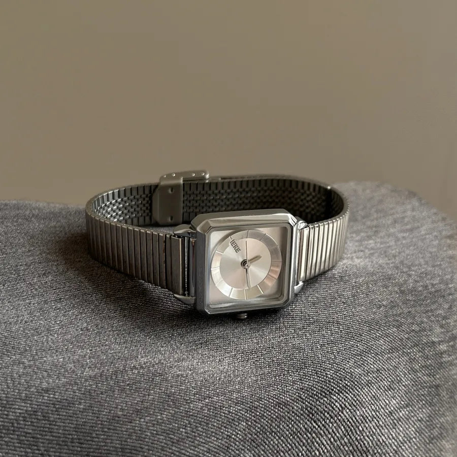 Elegant Business Luxurious Square Rectangle Single Folding Buckle Quartz Watch