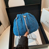 Special-Interest Design Hollow Knit Woven Women's Cross-Body Bag, Fashion Crocheted Bucket Bag, Versatile Chain Small Bag