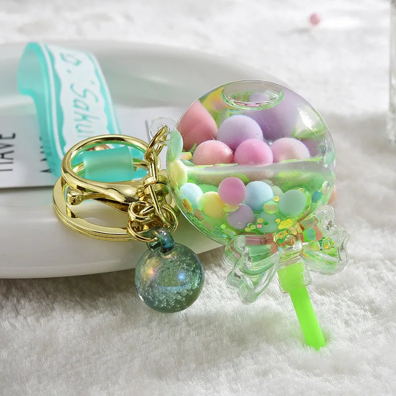 cartoon style candy arylic women's bag pendant keychain