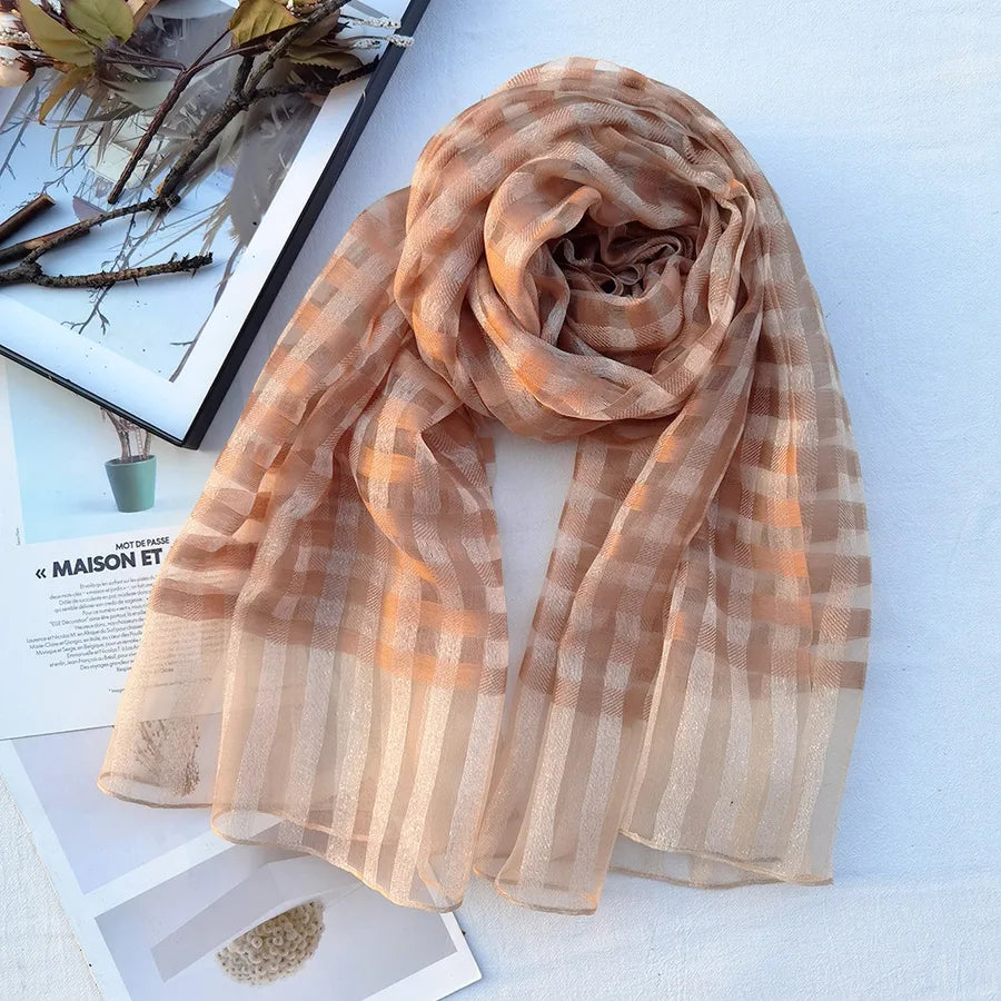 Women's Chinoiserie Ethnic Style Stripe Artificial Cotton  Silk Nylon Silk Scarf