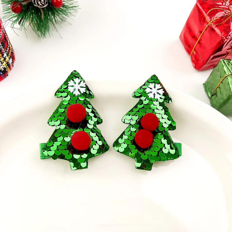 Christmas Antlers Hairpin Internet Celebrity Mori Christmas Tree Barrettes Girl Elk Side Clip Sequins Duckbilled Headdress