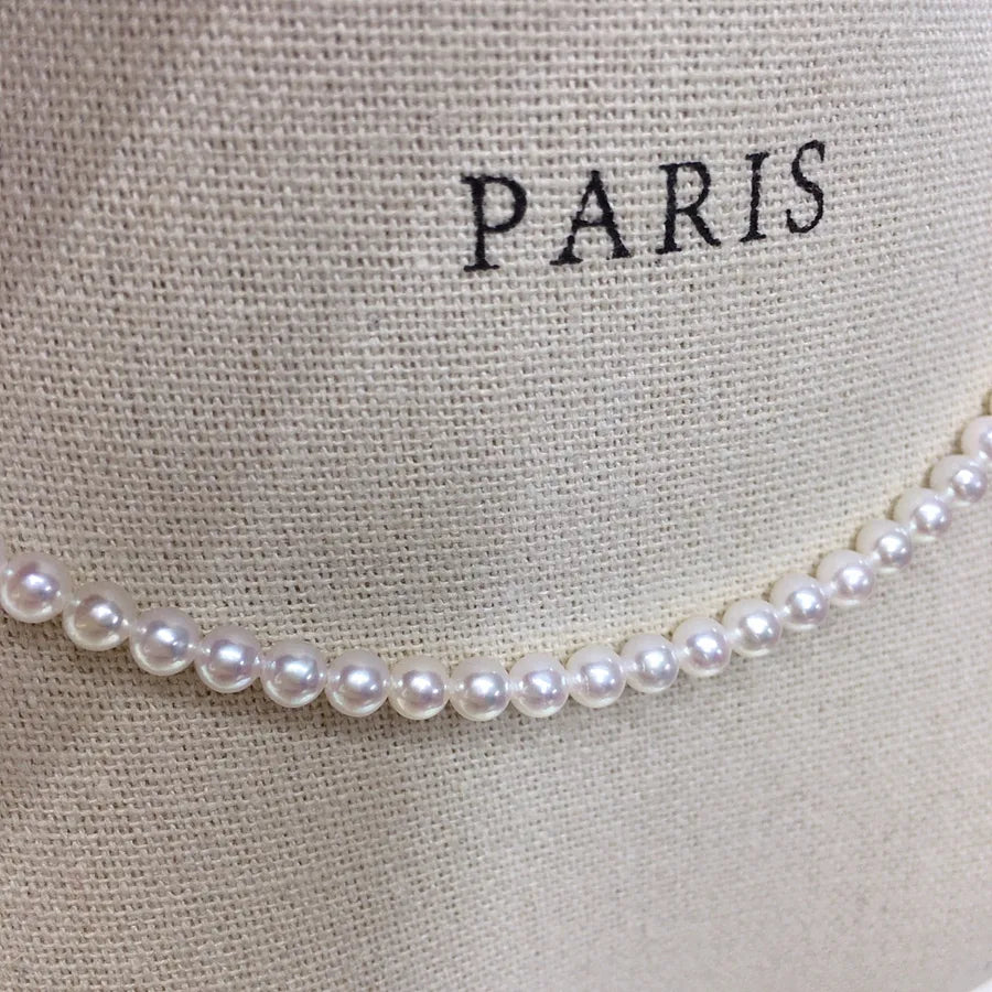 Zhuji Pearl High Brightness Near Round Natural Freshwater Pearl baby Bead Chain Small Rice Bead Pearl Necklace Jewelry Wholesale