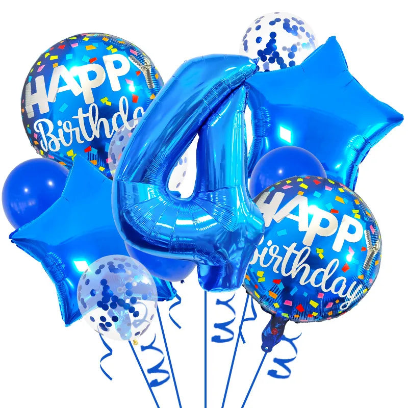 Birthday IG Style Letter Number Star Aluminum Film Party Festival Balloons