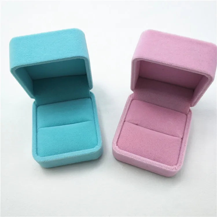 Flannel Solid Color Jewelry Boxes