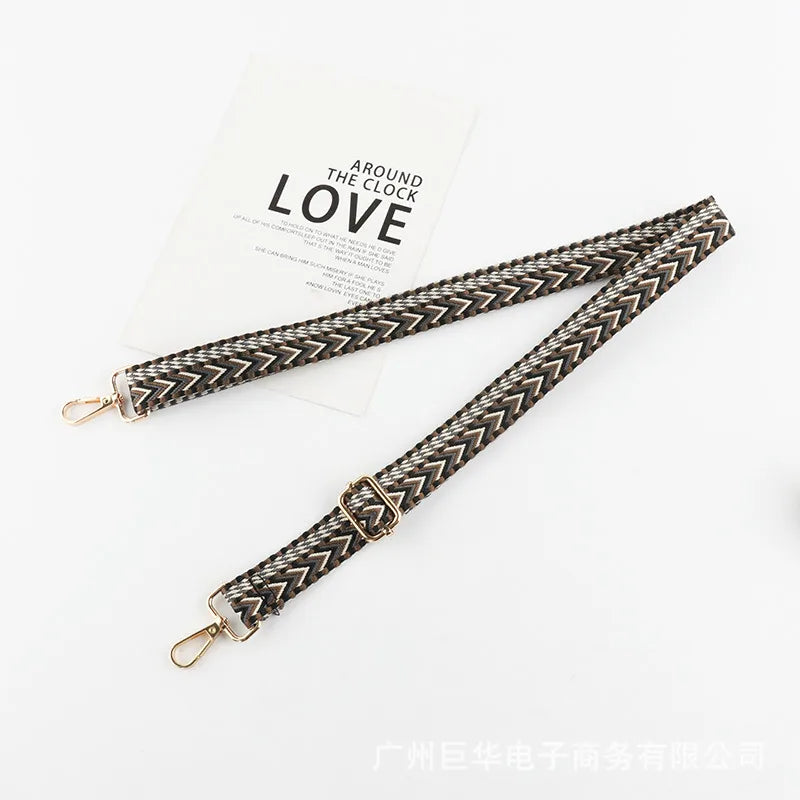 Polyester Geometric Bag Strap