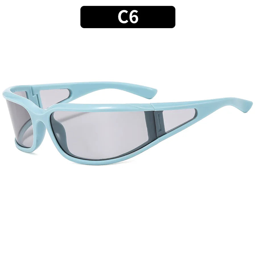 Streetwear Solid Color Pc Oval Frame Full Frame Glasses