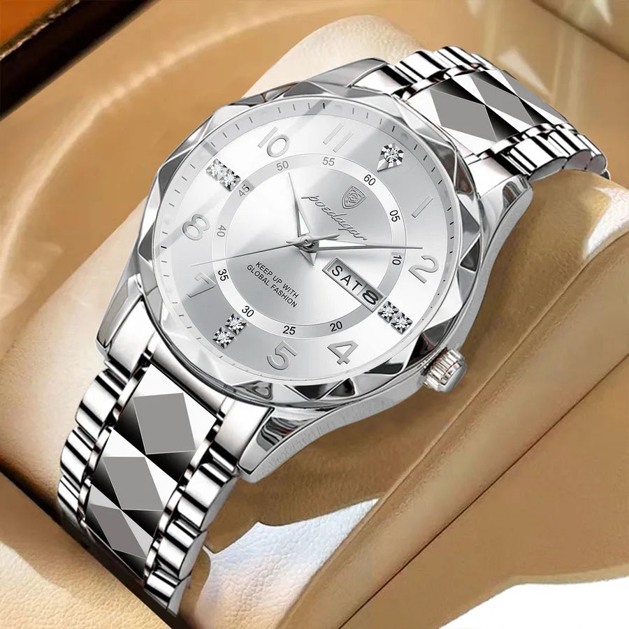 Swiss brand new men's watch luxury waterproof luminous quartz watch live foreign trade explosions a generation of hair