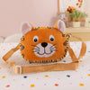 Cute children's cute zoo lion tiger series slung bag doll machine children's fun single back wholesale